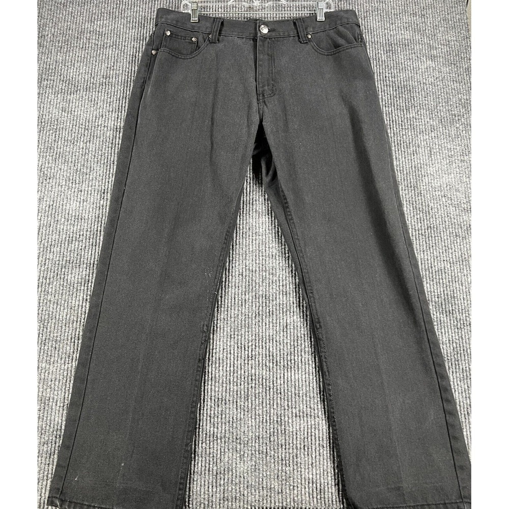 Vintage Red Ape Jeans Mens 36x30 Black Y2K Red‎ Stitching Heavyweight Hip Hop